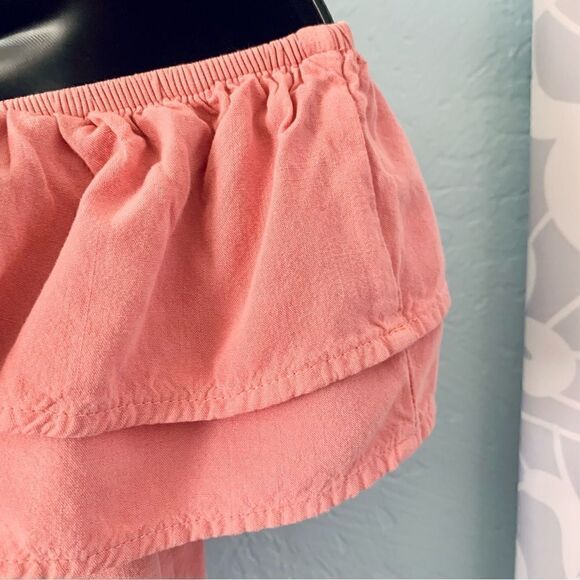 H&M Dusty Rose Pink Ruffled Boho Off Shoulder Peasant Blouse Size Small - Picture 6 of 6